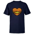 thumbnail image 1 of Bob’s Burgers Ketchup and Mustard Heart - Short Sleeve T-Shirt for Kids - Customized-Navy, 1 of 5