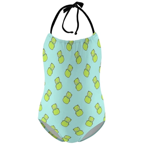 Bob's Burgers Kuchi Kopi Girls One Piece Swimsuit Quick Dry Swimwear Print Bathing Suit Beach Summer Swim Suits 12-14Y(170cm)