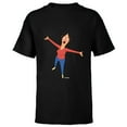 thumbnail image 1 of Bob’s Burgers Linda Belcher Hug - Short Sleeve T-Shirt for Kids - Customized-Black, 1 of 5
