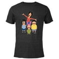 thumbnail image 1 of Bob’s Burgers Linda Gene Tina and Louise - Short Sleeve Blended T-Shirt for Adults - Customized-Black, 1 of 5