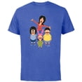 thumbnail image 1 of Bob’s Burgers Linda Gene Tina and Louise - Short Sleeve Cotton T-Shirt for Adults - Customized-Royal Heather, 1 of 5