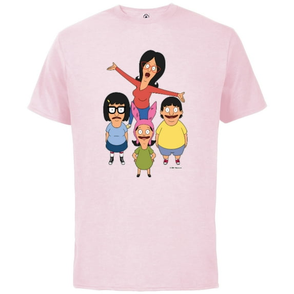 Bob’s Burgers Linda Gene Tina and Louise - Short Sleeve Cotton T-Shirt for Adults - Customized-Soft Pink