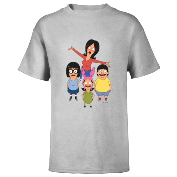 Bob’s Burgers Linda Gene Tina and Louise - Short Sleeve T-Shirt for Kids - Customized-Athletic Heather