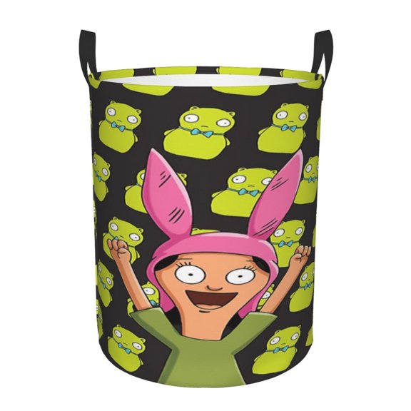 Bob's Burgers Louise (1) Collapsible Laundry Basket Cartoon Laundry Hamper with Handles, Waterproof Organization Basket for Storage Clothes Toys in Bedroom, Bathroom