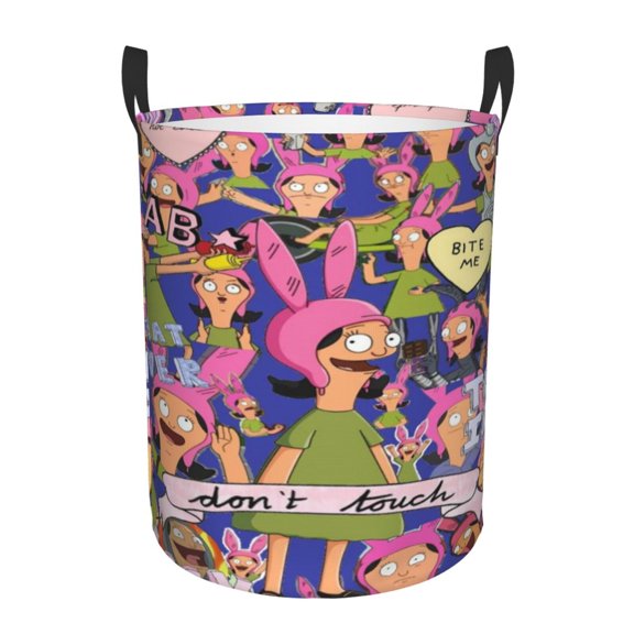 Bob's Burgers Louise (3) Collapsible Laundry Basket Cartoon Laundry Hamper with Handles, Waterproof Organization Basket for Storage Clothes Toys in Bedroom, Bathroom