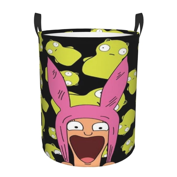 Bob's Burgers Louise (5) Collapsible Laundry Basket Cartoon Laundry Hamper with Handles, Waterproof Organization Basket for Storage Clothes Toys in Bedroom, Bathroom