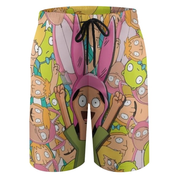 Bob's Burgers Louise Children's Swim Trunks Printed Beach Board Shorts Quick Dry Swimwear Casual Swimming Shorts XS