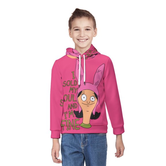 Bob's Burgers Louise Unisex Sweater Boys Girls Sweatshirt 3D Printed Pullover Hoodies Casual Hooded Sweatshirt Jacket S