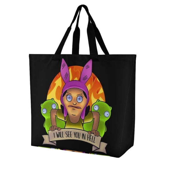 Bob's Burgers Louise Women Tote Bags Lightweight One Shoulder Shopping Bag Reusable Grocery Shoulder Bag