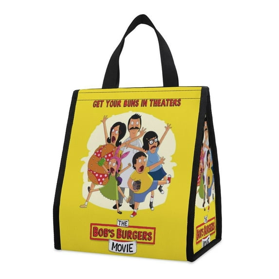 Bob's Burgers Lunch Bag, Insulated Lunch Box Large Capacity Reusable Insulated Cooler Lunch Totes Bag for Work Office School Camping Travel Picnic