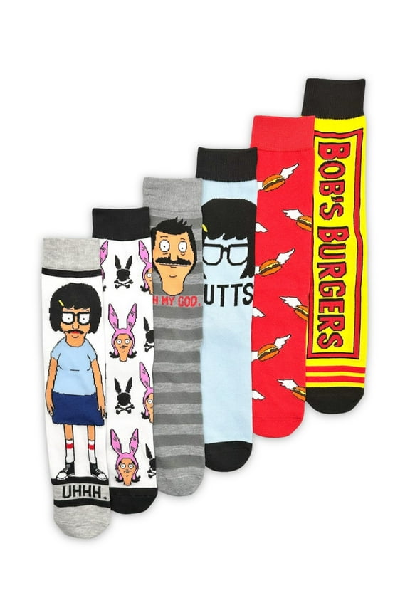 Men's Casual Crew Socks, 6-Pack, Size 8-12