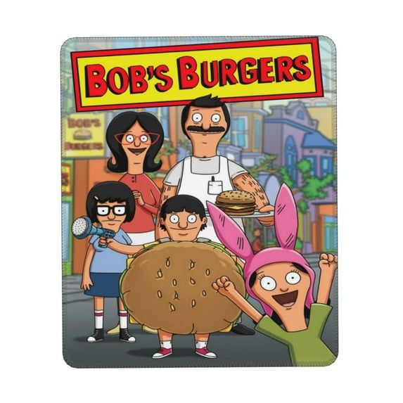 Bob's Burgers Mouse Pad, Computer Mouse Mat, Waterproof Non-Slip Rubber Base MousePads for Office Laptop 7.9 x 9.5 in