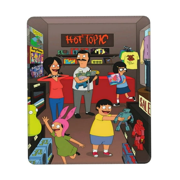 Bob's Burgers Mouse Pad, Computer Mouse Mat, Waterproof Non-Slip Rubber Base MousePads for Office Laptop 7 x 8.6 in