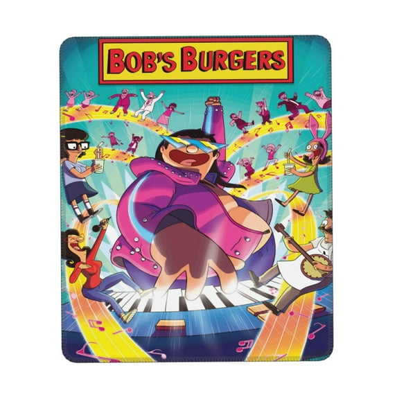 Bob's Burgers Mouse Pad, Computer Mouse Mat, Waterproof Non-Slip Rubber Base MousePads for Office Laptop 8.3 x 10.3 in