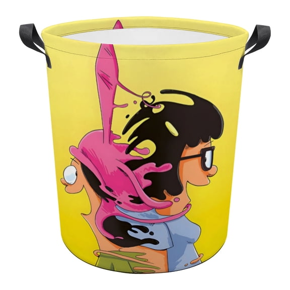 Bob's Burgers Pattern Dirty Clothes Basket 14*20 in Waterproof And Wear-resistant Easy To Carry And Portable