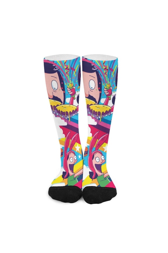 Bob's Burgers Socks Crew Novelty Socks Casual Dress Socks Gifts For Men Women 16.5in