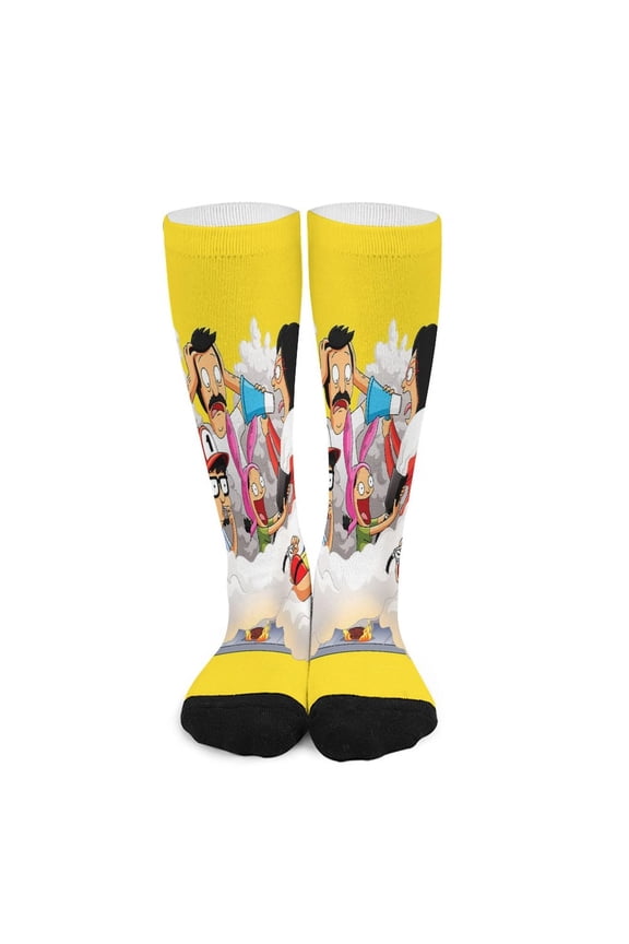 Bob's Burgers Socks Crew Novelty Socks Casual Dress Socks Gifts For Men Women 16.5in