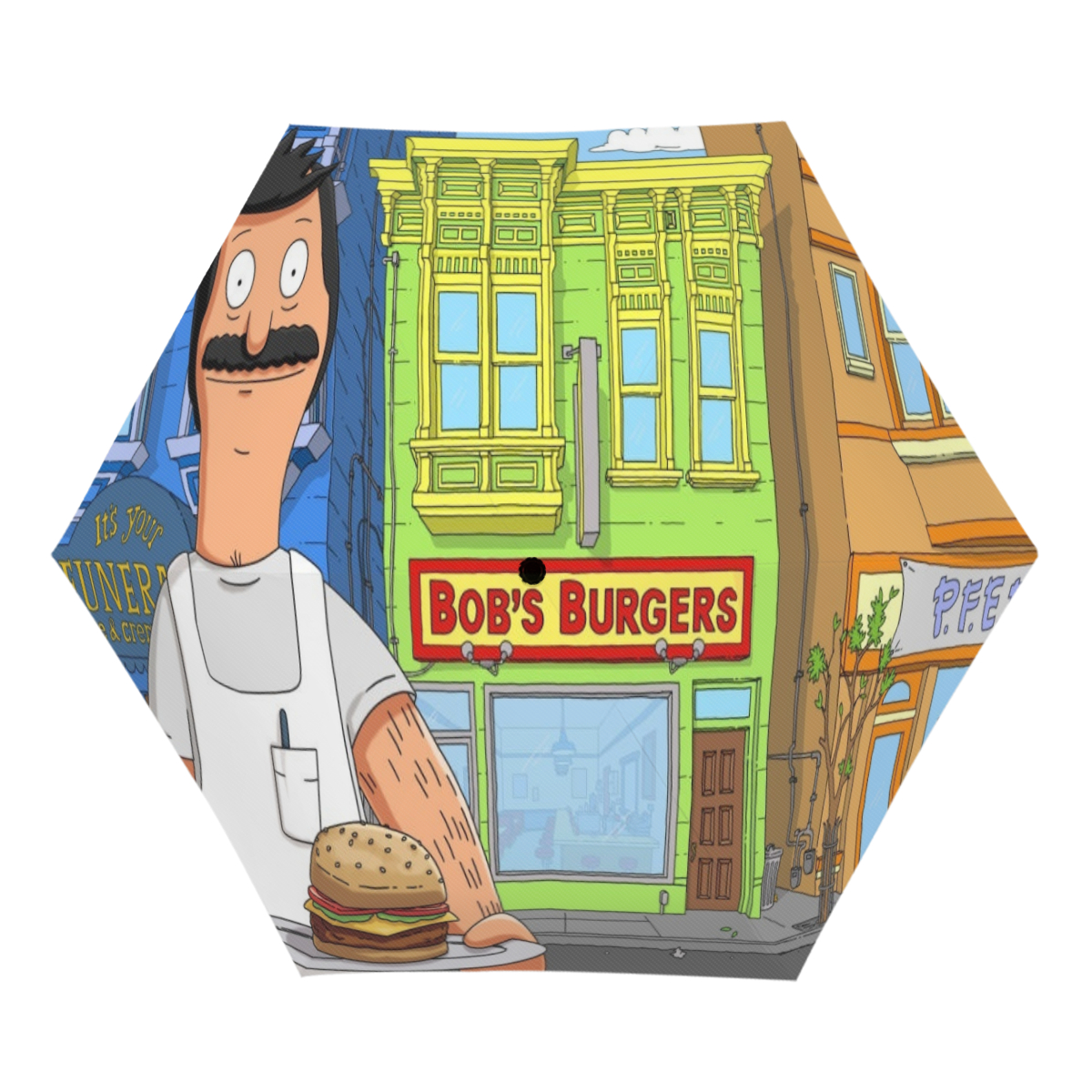 Bob's Burgers UV sunshade manual open and close, compact, portable, UV