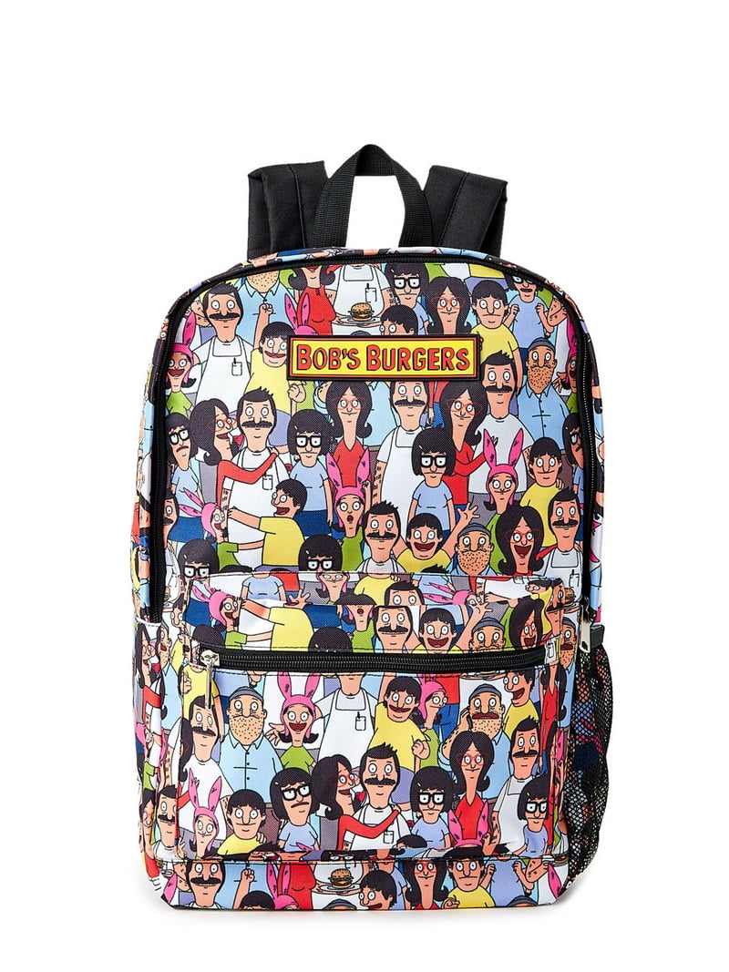Bobs Burgers Unisex 18" Backpack with Internal Laptop Sleeve, Multi-Color