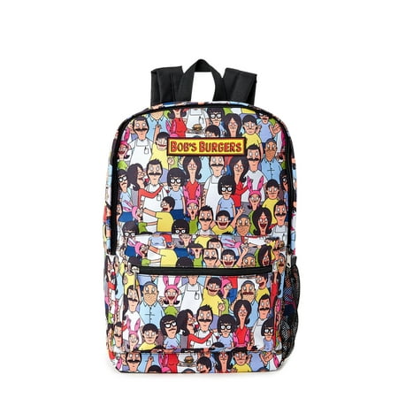 Bob’s Burgers Unisex 18" Backpack with Internal Laptop Sleeve, Multi-Color