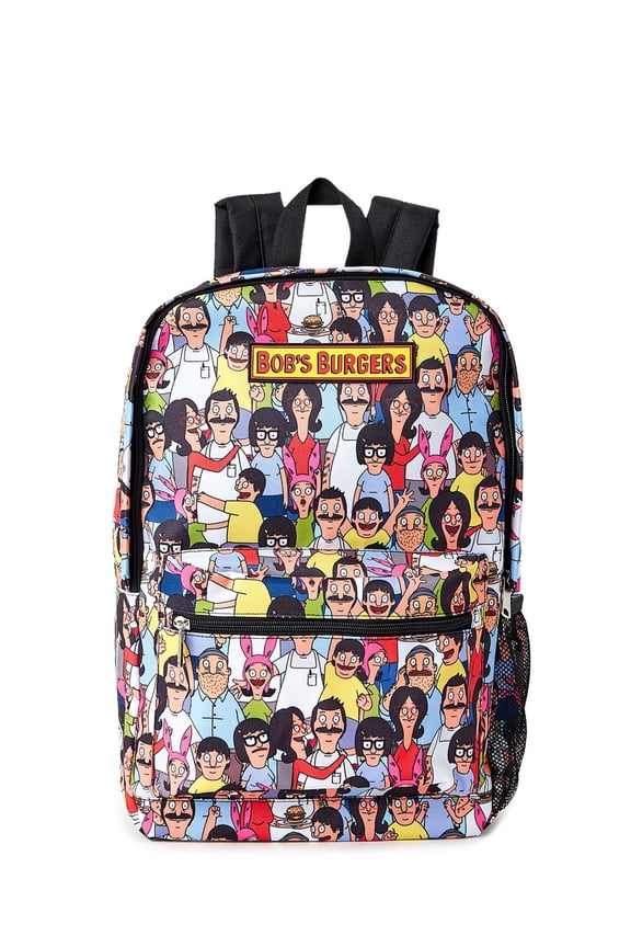 Bob’s Burgers Unisex 18" Backpack with Internal Laptop Sleeve, Multi-Color