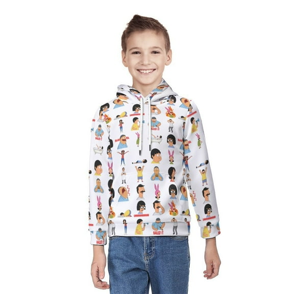 Bob's Burgers Unisex Sweater Boys Girls Sweatshirt 3D Printed Pullover Hoodies Casual Hooded Sweatshirt Jacket S