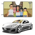 thumbnail image 1 of Bob's Burgers Windshield Sun Shade, Front Foldable Windshield Sunshade, Car Sun Shade Windshield Blocks UV Rays, Keep Car Interior Cool 51"x28", 1 of 8