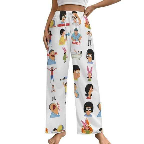 Bob's Burgers Women Pajama Pants Causal Comfy Lounge Sleep Bottoms Loose Yoga Pants Print Sleepwear S