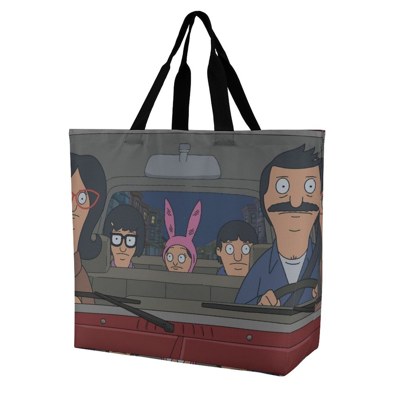 Werbavi Paris-Themed Canvas Tote Bag - Reusable Grocery & Shopping Bag, 16x14 Inches