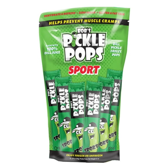 Bob's Pickle Pops, serving size 2 oz, 6 Count, easy tear open pouch