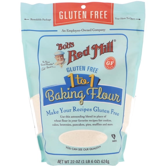 Bob's Red Mill, 1 to 1 Baking Flour, 22 oz (Pack of 3)