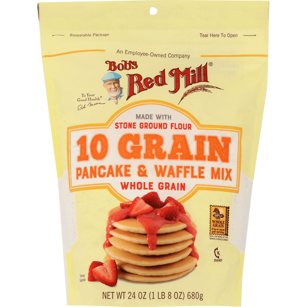 Bob's Red Mill 10 Grain Pancake Waffle Mix 24 oz Pkg