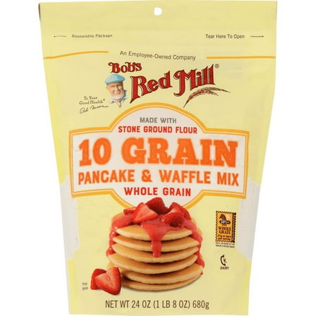 Bob's Red Mill 10 Grain Pancake Waffle Mix 24 oz Pkg