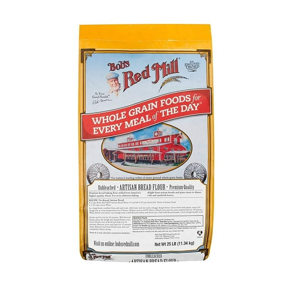 Bob's Red Mill Artisan Bread Flour, 25 Pound (Pack of 1)
