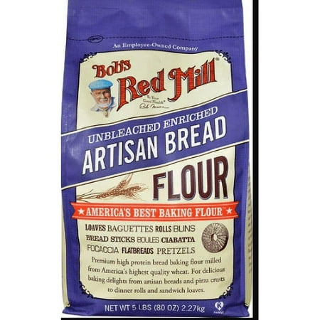 Bob's Red Mill Artisan Bread Flour Unbleached Enriched 5 lbs Pack of 3