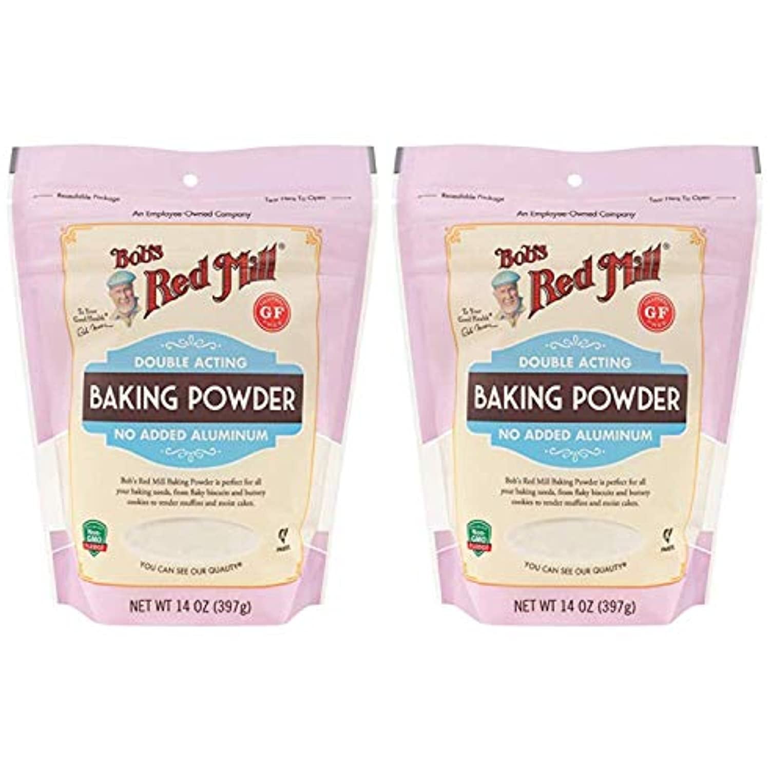 Bob's Red Mill Baking Powder 14 oz (2 Pack) Double Acting Baking