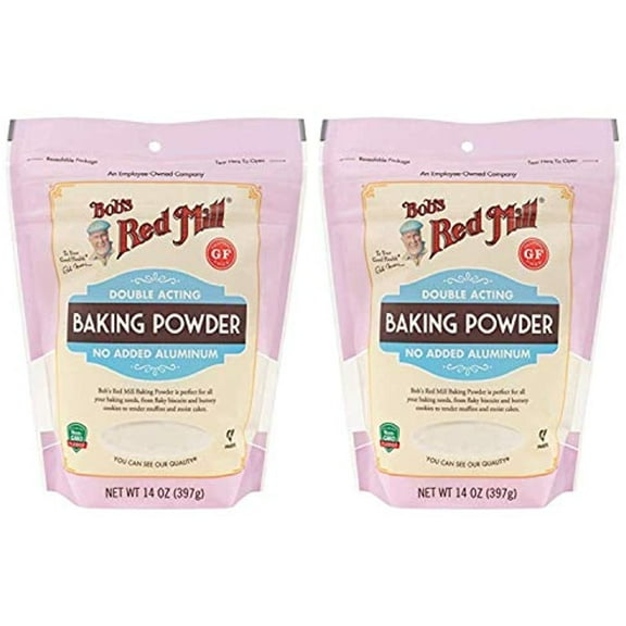Bob's Red Mill Baking .. Powder 14 oz (2 .. Pack) - Double Acting .. Baking Powder - No .. Added Aluminum - Baking .. Powder Double Pack (14 .. oz each, 28 oz .. total)