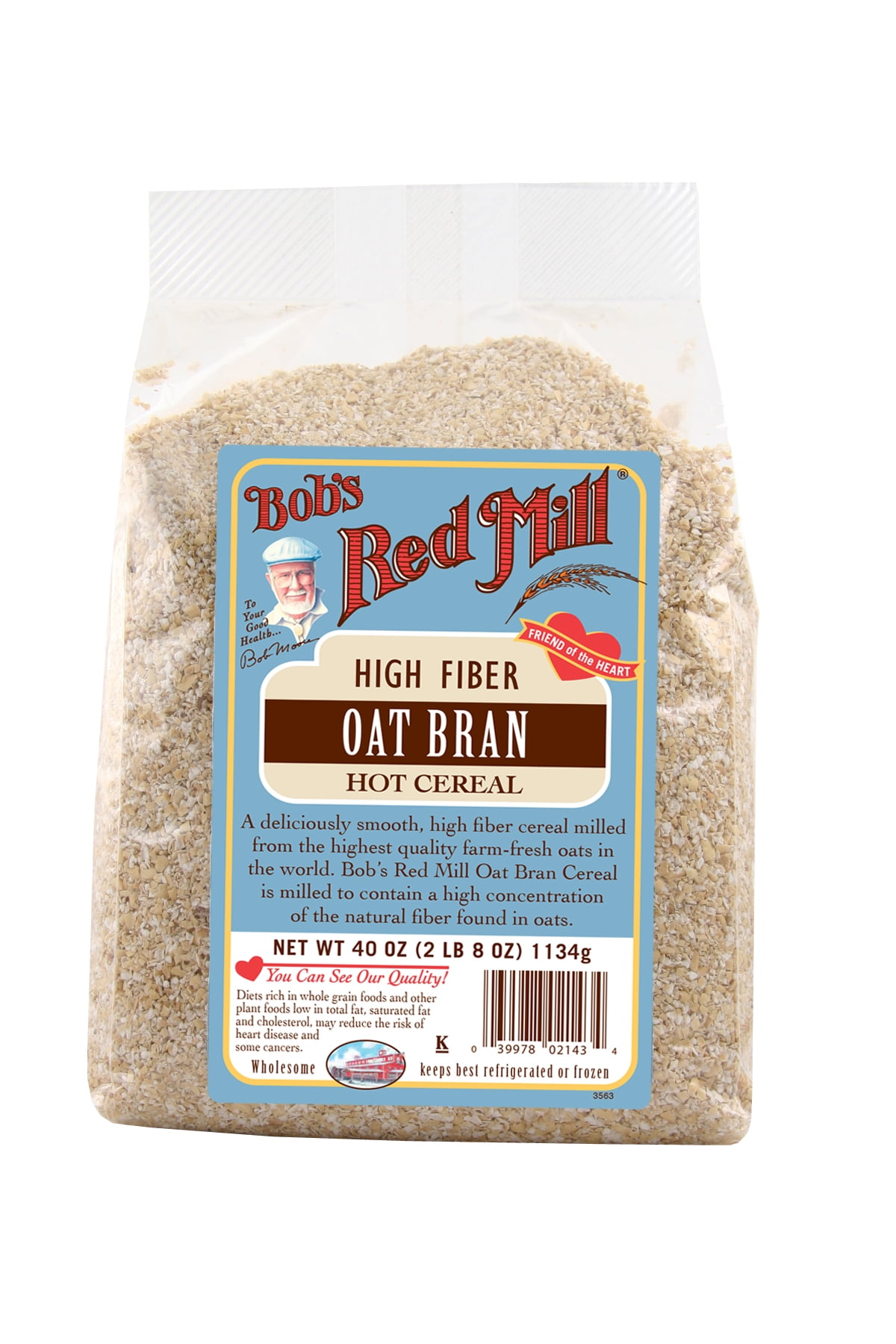 Bob's Red Mill Breakfast Cereal, Oat Bran, 40 Oz