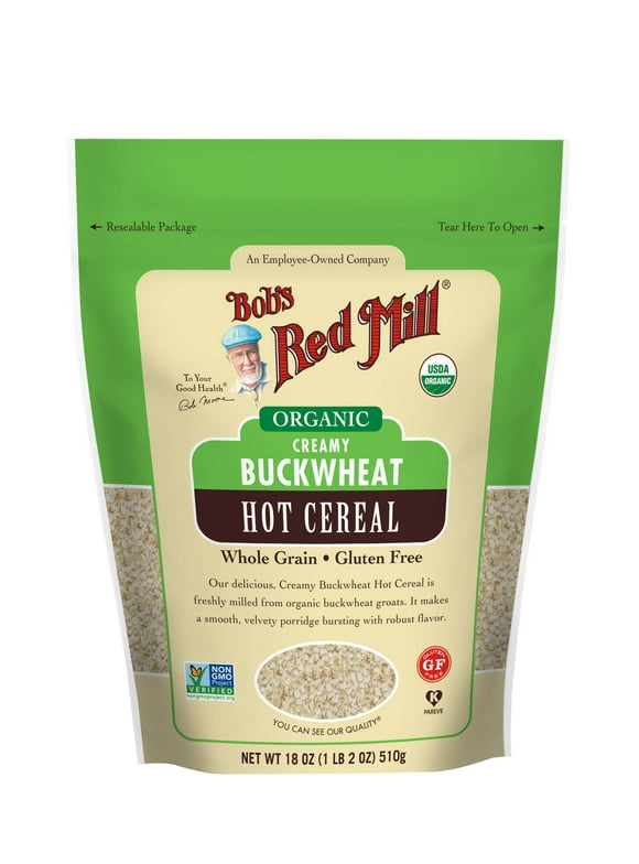 Bob's Red Mill, Buckwheat Hot Cereal, Gluten Free, Organic, Creamy, 18 oz