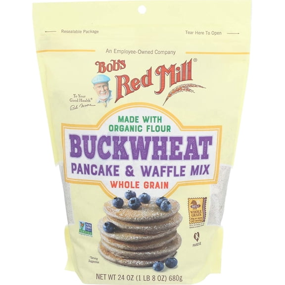 Bob's Red Mill Buckwheat Pancake & Waffle Mix 23 oz Resealable Pouch Pack of 2