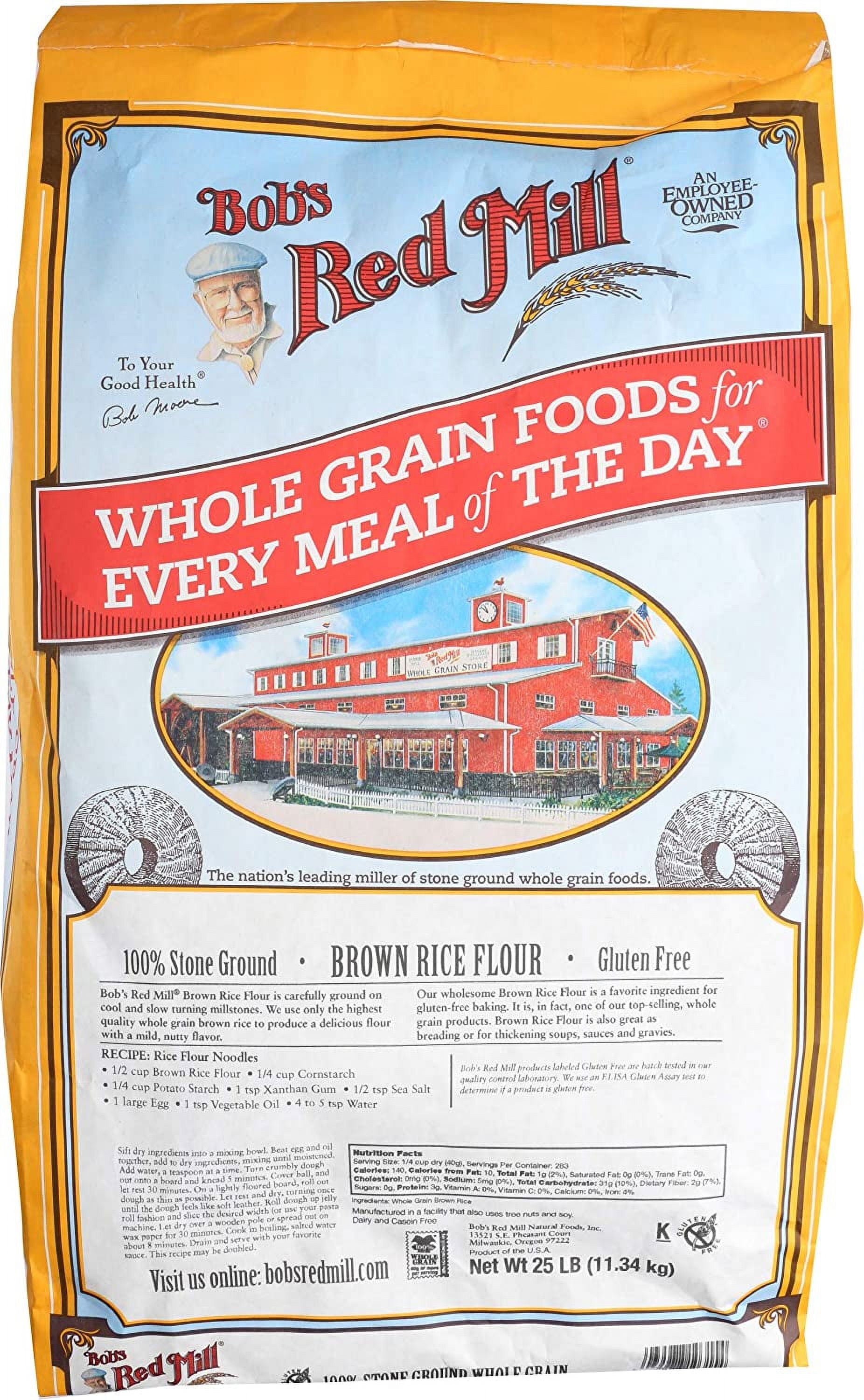 Bob's Red Mill Bulk Rice Flour, Brown, 25 Pound