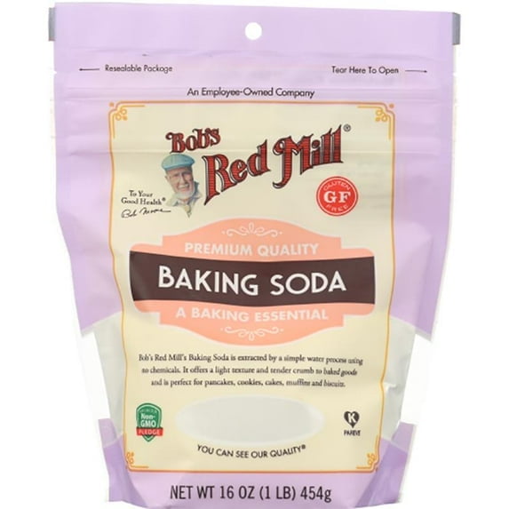 Bob's Red Mill, Double Acting Baking Soda, Shelf Stable 14 oz Plastic Bag pack of 2