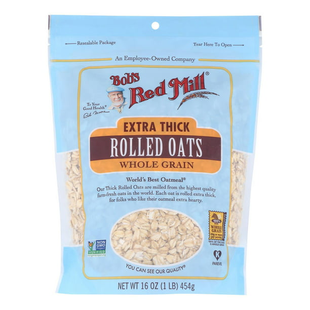 Bob's Red Mill Extra Thick Rolled Oats, 16-ounce - Walmart.com