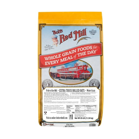 Bobs Red Mill Extra Thick Rolled Oats, 25 Pound