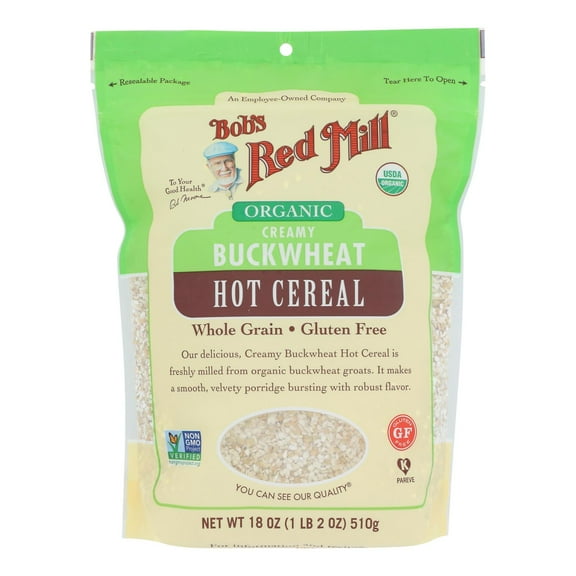 Bob's Red Mill, GMO Free, Creamy Buckwheat, Hot Cereal, 18 Oz, 4 Packets
