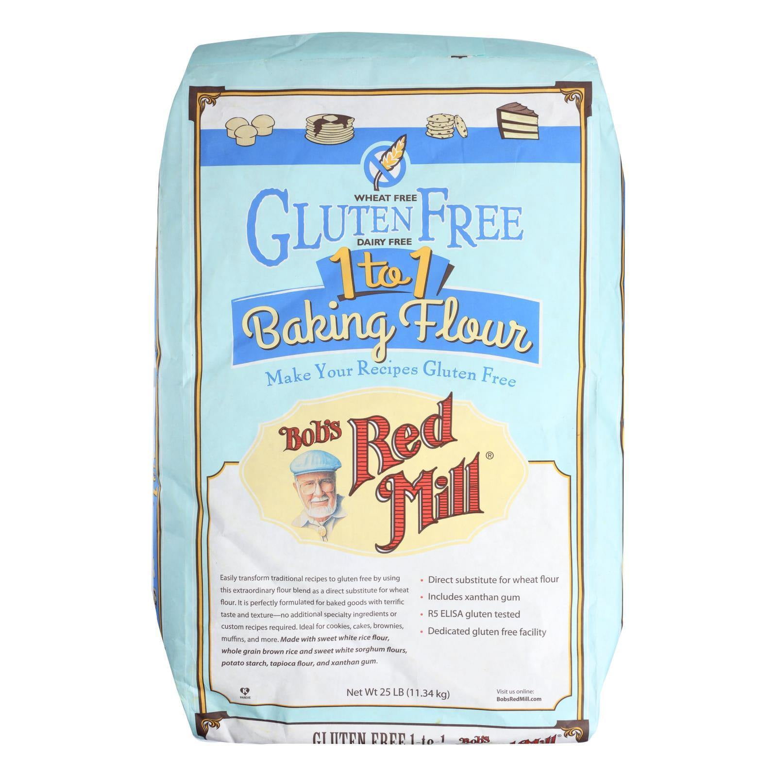 Bob's Red Mill Gluten Free 1-to-1 Baking Flour, 25 lb Bulk Bag