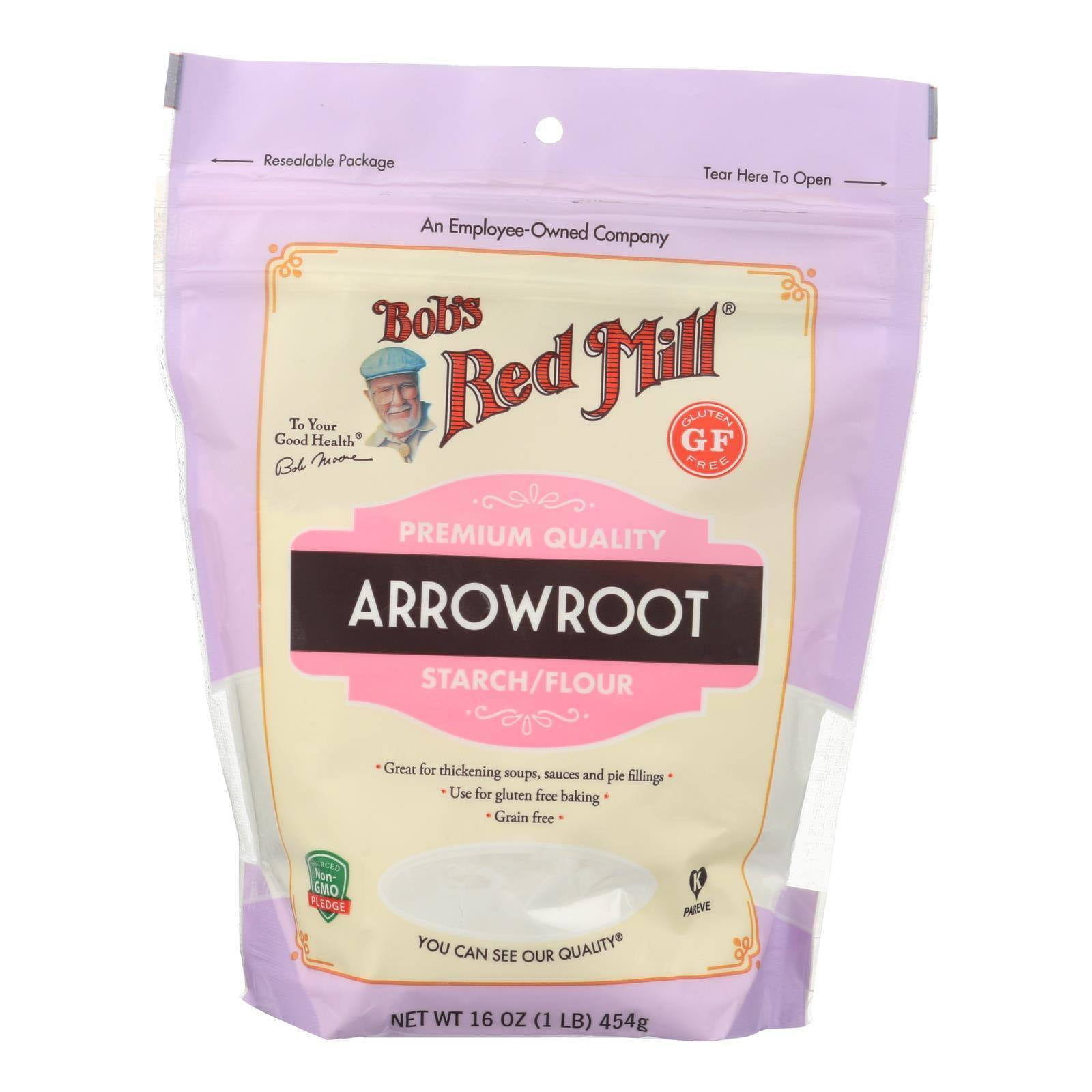 Bob's Red Mill Gluten Free Arrowroot Starch Flour 16 oz (Pack of 4 )
