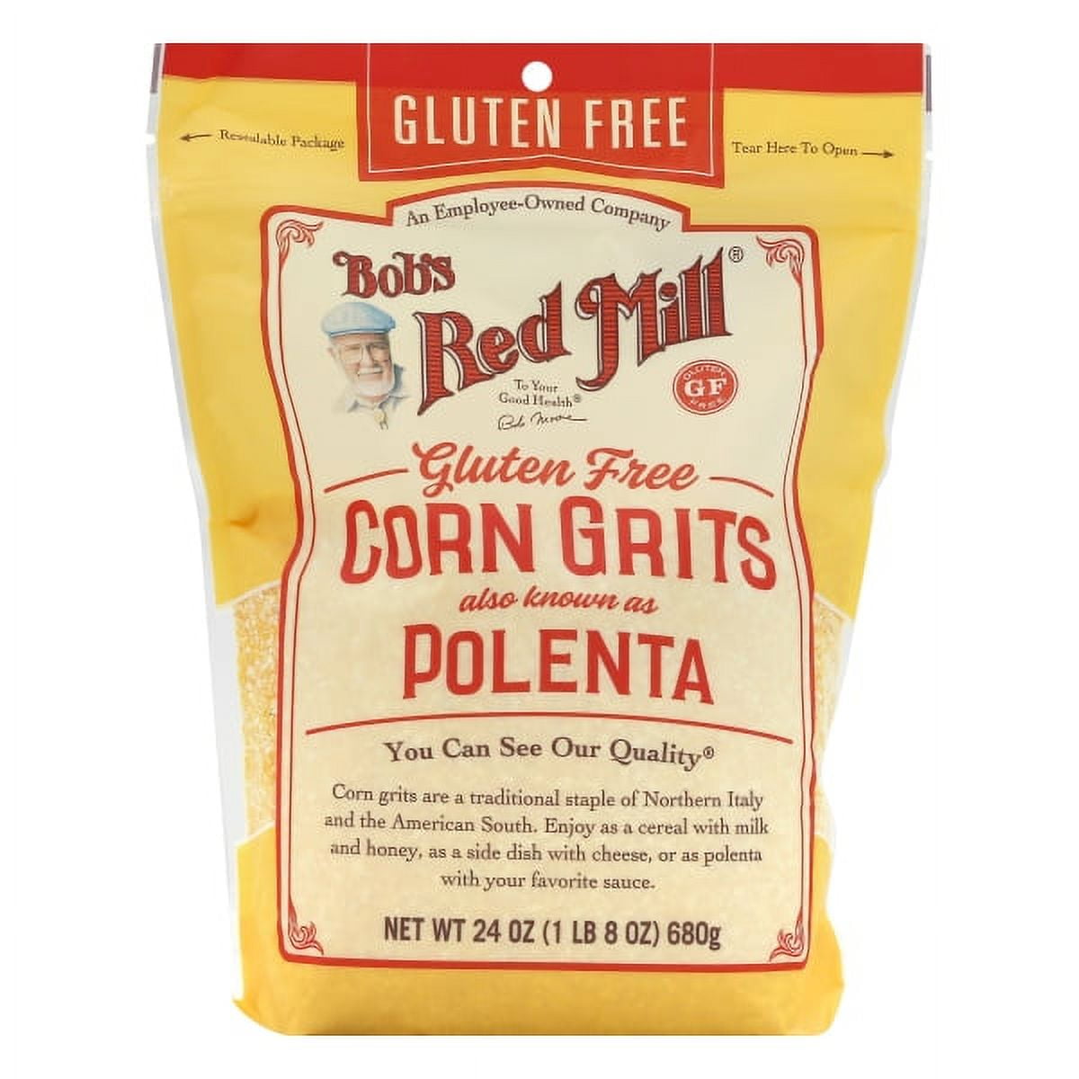Bob's Red Mill Gluten Free Corn Grits, 24 Oz, 4 Pack