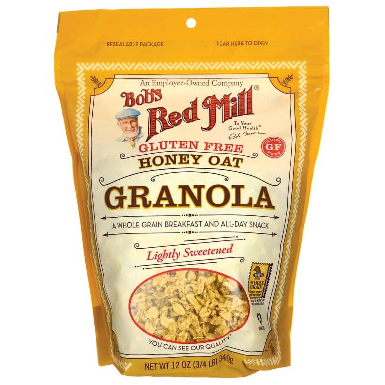 Bob's Red Mill Gluten Free Honey Oat Granola 12 oz Pkg