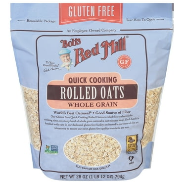 Bob's Red Mill Whole Grain Quick Cooking Rolled Oats - 28 oz Shelf-Stable Bag
